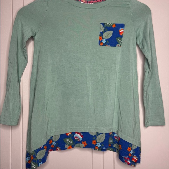 Matilda Jane Green Long Sleeve Tee with Floral Accents - Picture 2 of 7